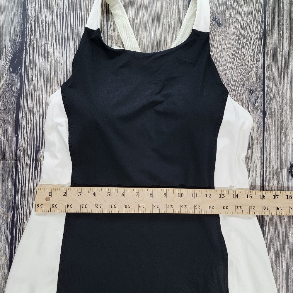Athleta Black and White Colorblock Swim Dress - Picture 10 of 11